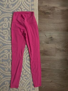 Lululemon High-Waist Active Leggings in Hot Pink
